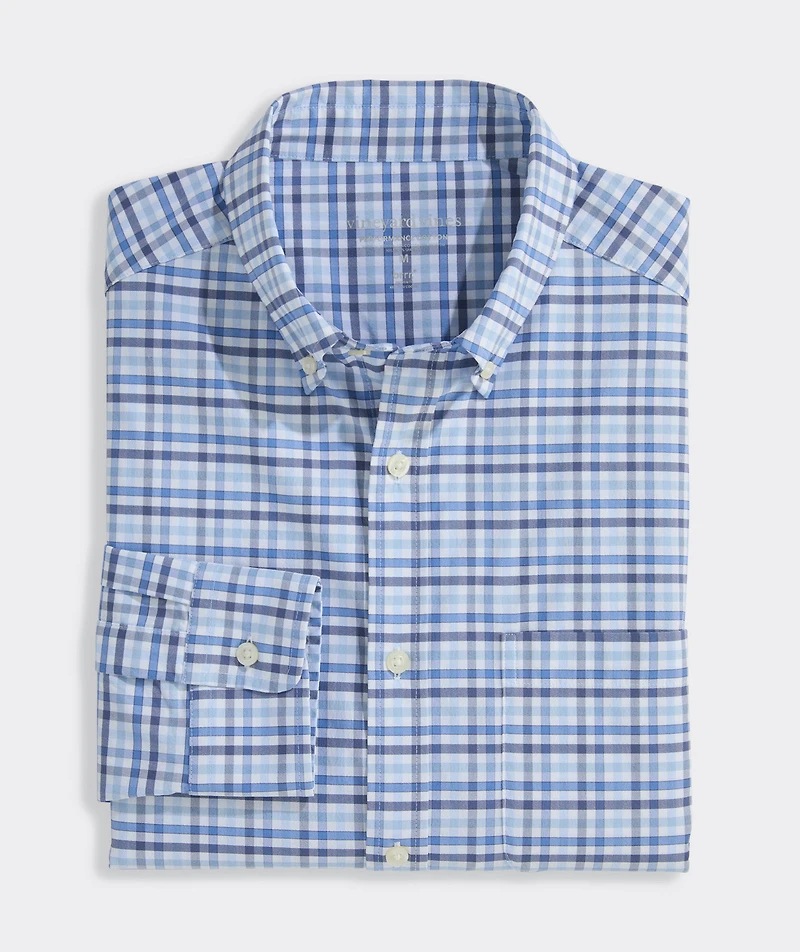 Road Town Tattersall Performance Cotton Shirt