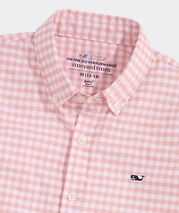 Boys' Skysail Gingham Performance Cotton Shirt