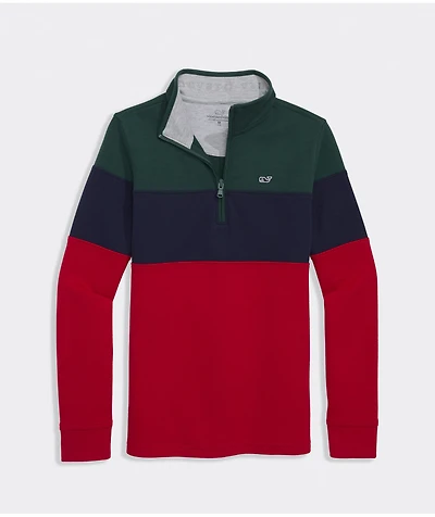Boys' Tri-Color Blocked Saltwater Quarter-Zip