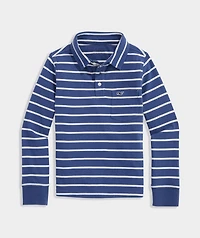 Boys' Striped Long-Sleeve Surf Polo
