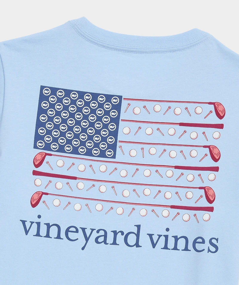 Boys' Americana Golf Flag Short-Sleeve Pocket Tee