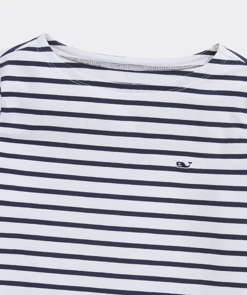 Girls' Jersey Boatneck Long-Sleeve Tee