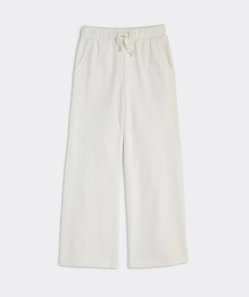Girls' French Terry Wide Leg Sweatpant