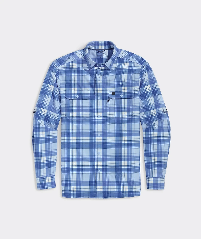 Lightweight Performance Harbor Plaid Shirt