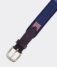 Boys' American Flag Canvas Club Belt