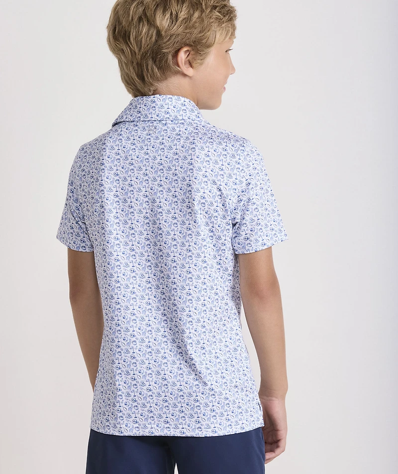 Boys' Printed Sankaty Performance Polo