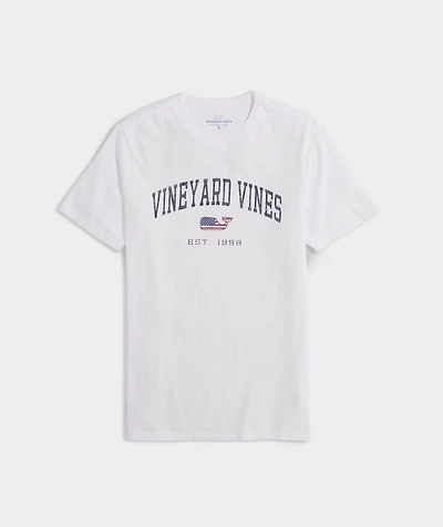 OUTLET Heritage vineyard vines Flag Whale Short-Sleeve Tee