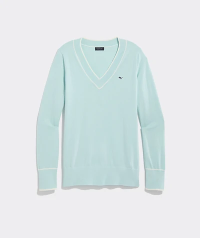 Cotton Cashmere Heritage V-Neck Sweater