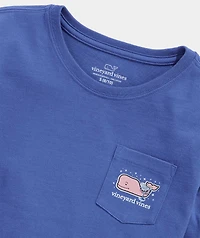 Girls' Hanukkah Whale Long-Sleeve Pocket Tee
