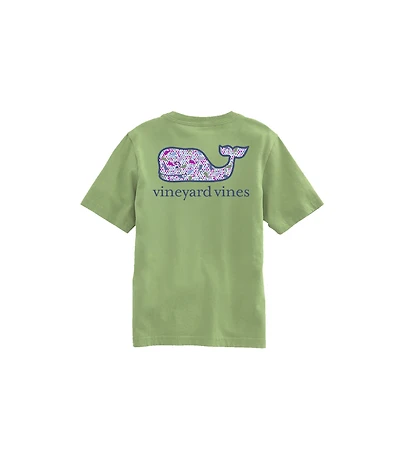 OUTLET Girls' Tiny Diamond Whale Short-Sleeve Pocket Tee
