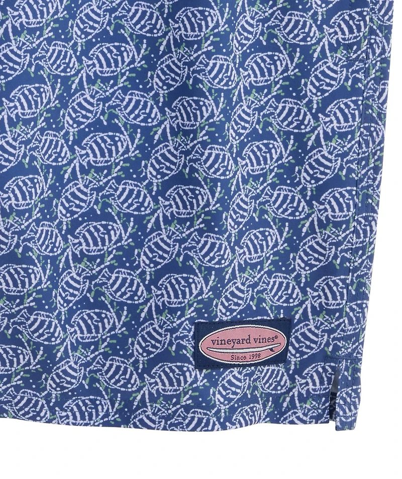 OUTLET 7 Inch Batik Fish Chappy Swim Trunks