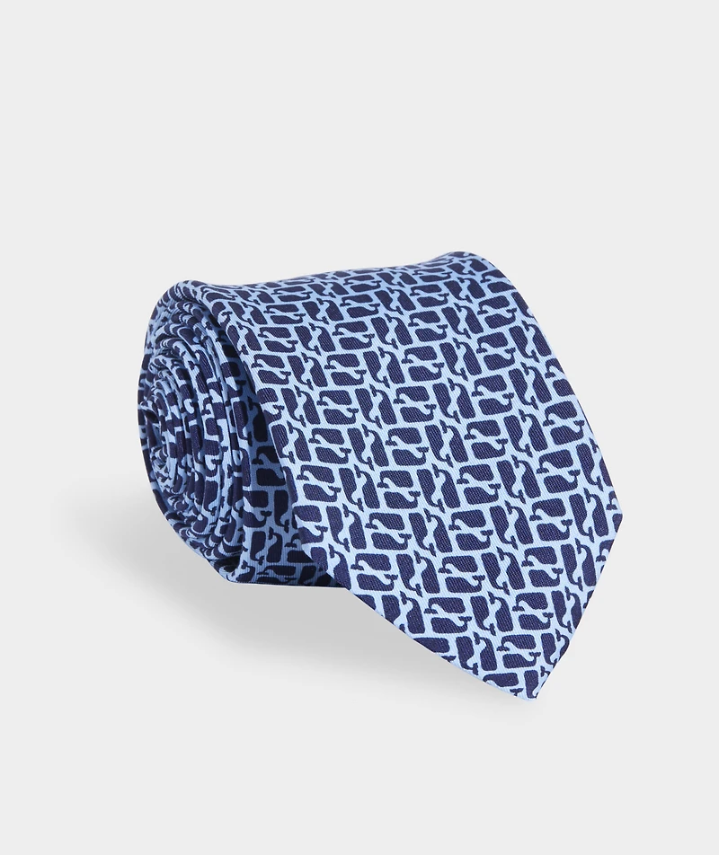 Boys' Puzzle Whale Silk Tie