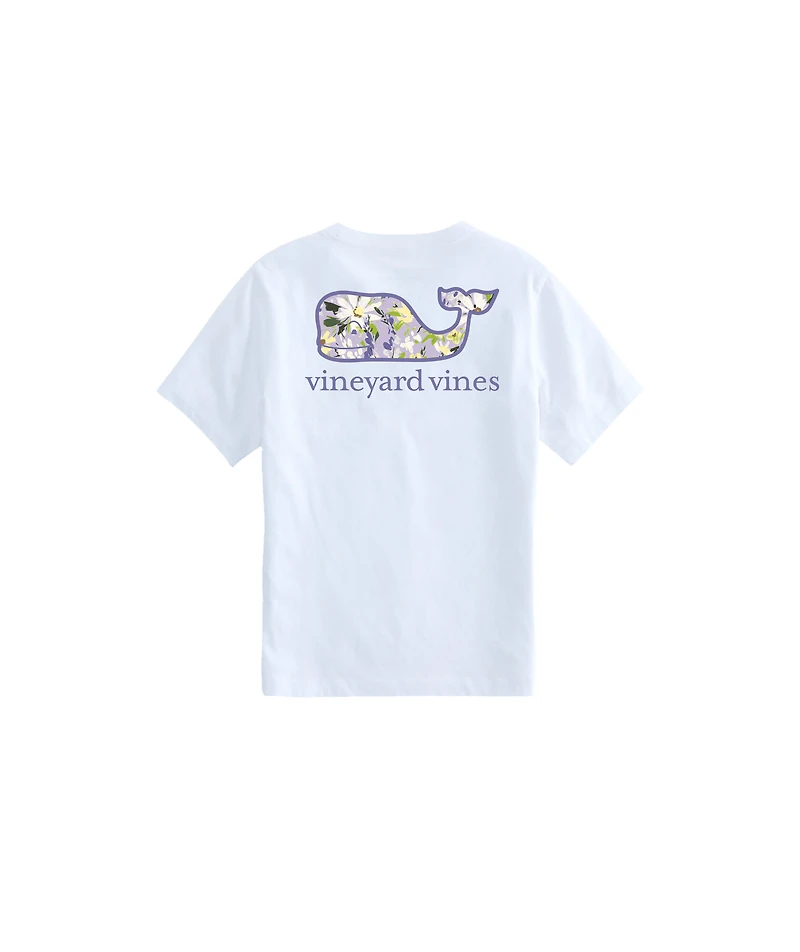 OUTLET Girls' Martha's Floral Whale Short-Sleeve Pocket Tee