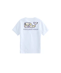 OUTLET Girls' Martha's Floral Whale Short-Sleeve Pocket Tee