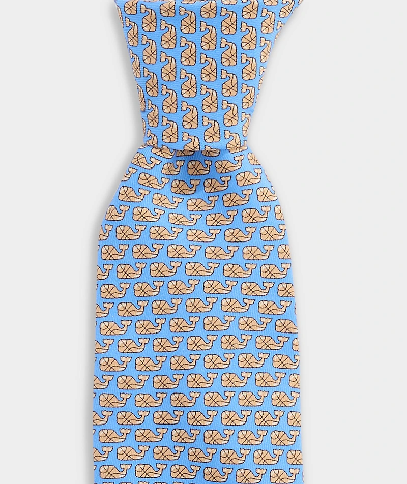 Boys' Basketball Whale Silk Tie