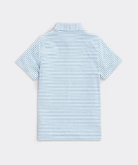 Boys Heathered Winstead Stripe Sankaty Performance Polo