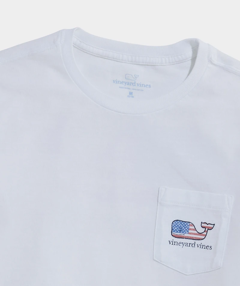 Boys' Flag Whale Short-Sleeve Pocket Tee
