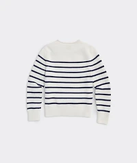 Girls’ Breton Stripe Rollneck Sweater