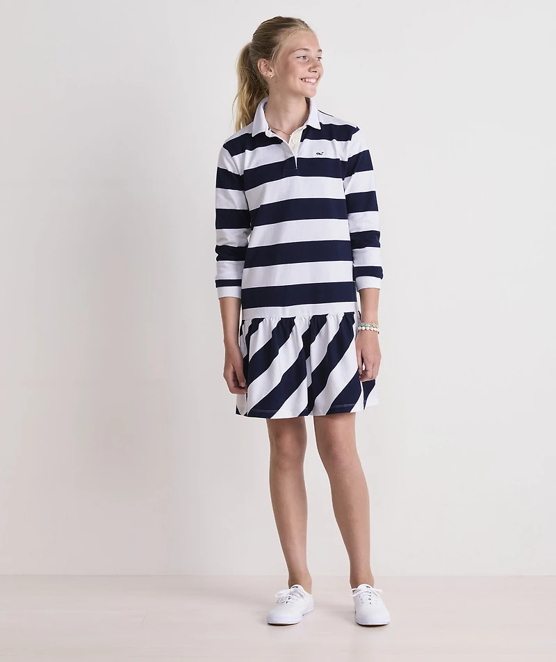 Girls' Drop-Waist Rugby Dress