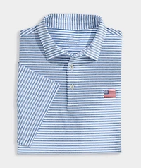 American Flag Performance Winstead Stripe Sankaty Polo