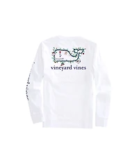 OUTLET Kids' Holiday Whales & Lights Whale Long-Sleeve Pocket Tee