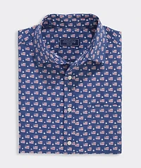 Flags & Stars Cotton Madras Short-Sleeve Shirt