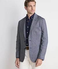 Cotton-Linen Indigo Blazer
