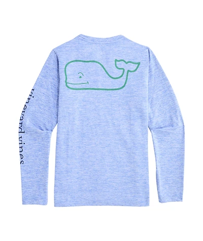 OUTLET Boys' Vintage Whale Performance Long-Sleeve Tee