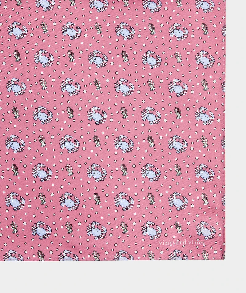 Crab Printed Pocket Square
