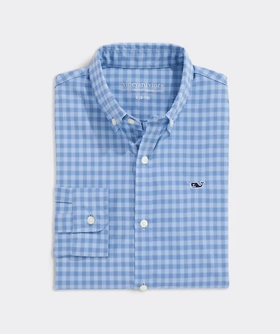 Boys' Topsail Gingham Featherweight Performance Shirt