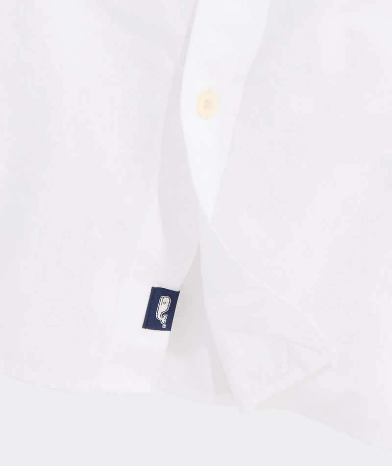 Ash Stripe Cotton Madras Short-Sleeve Shirt