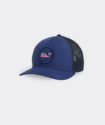 Flag Whale Dot Trucker Hat
