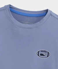 Boys' Football Whale Dot Long-Sleeve Harbor Sun Performance Tee