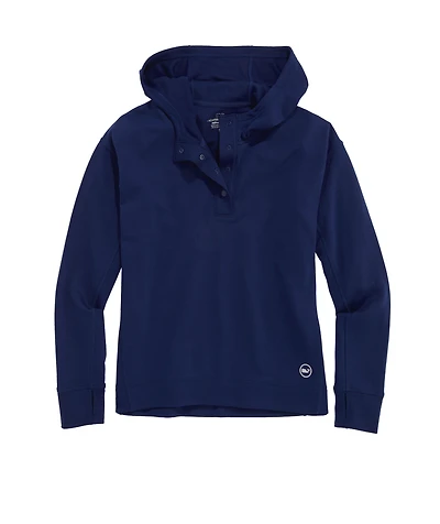 OUTLET Women's Snap Placket Pullover Hoodie