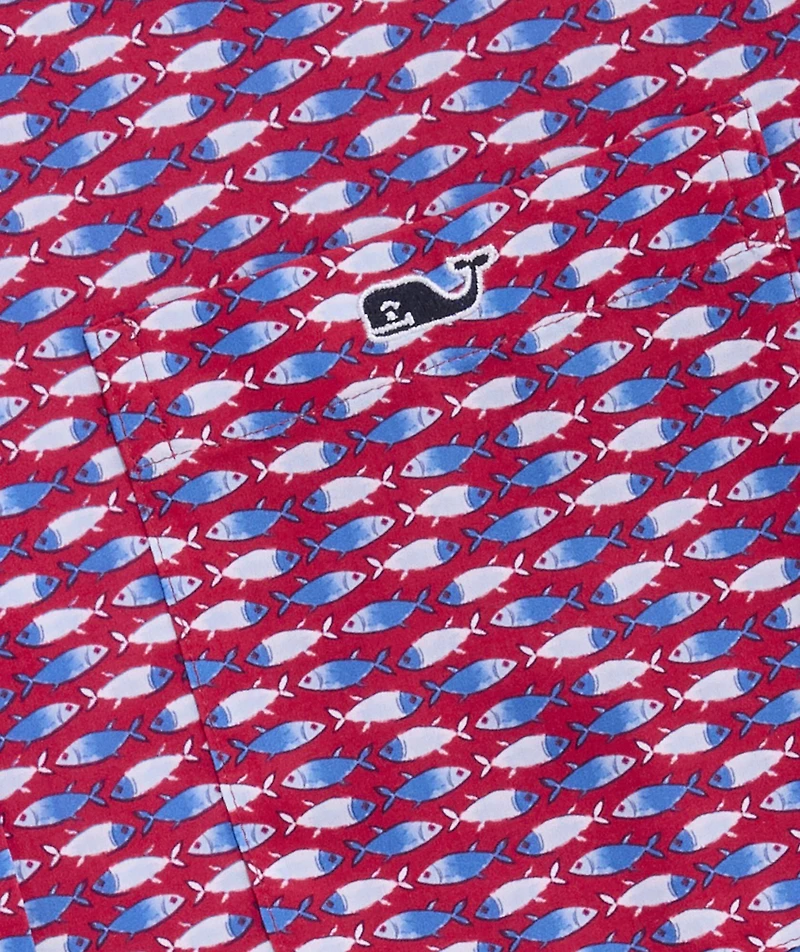 Micro Fish Short-Sleeve Performance Ripstop Shirt