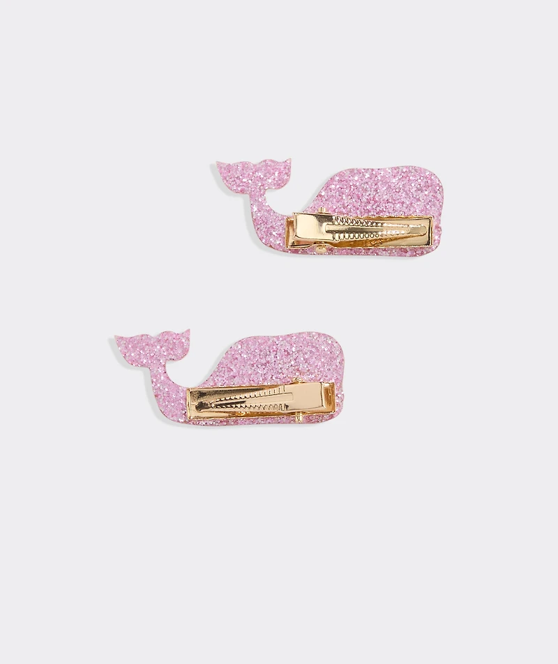 Girls' Glitter Whale Hair Clips