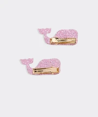 Girls' Glitter Whale Hair Clips