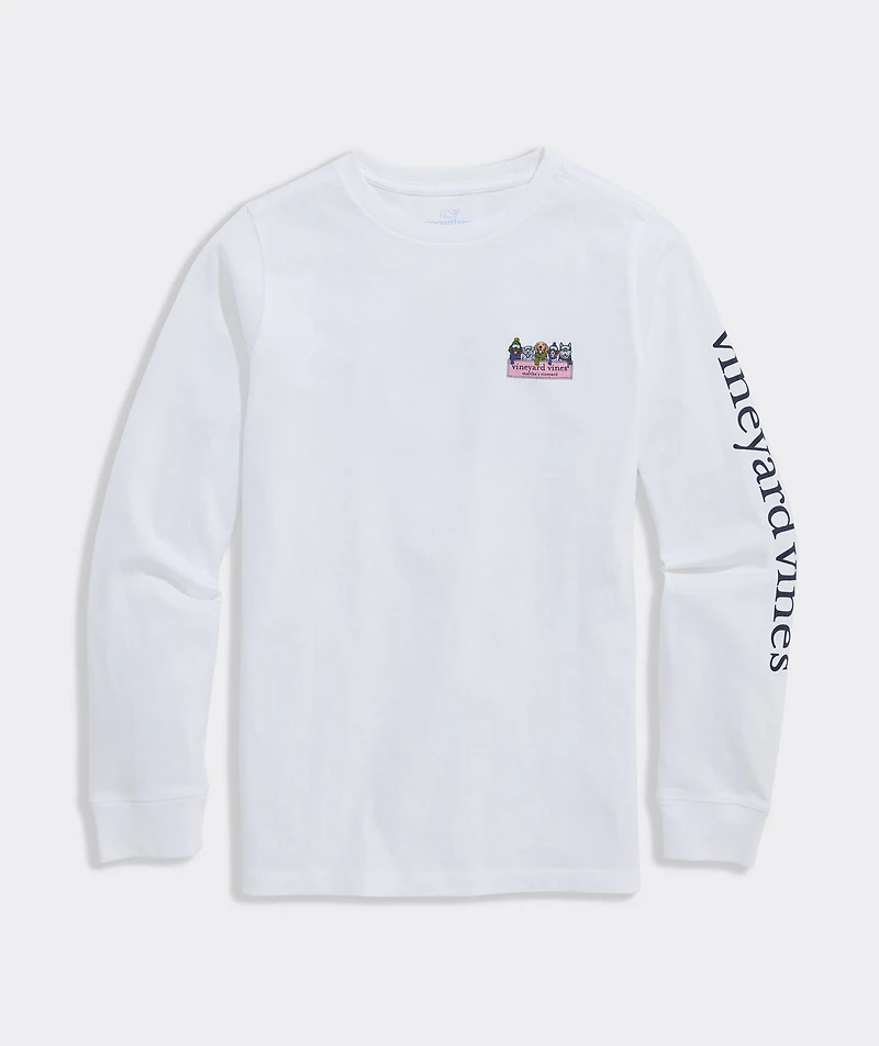 Boys' Winter Pups Logo Box Long-Sleeve Tee