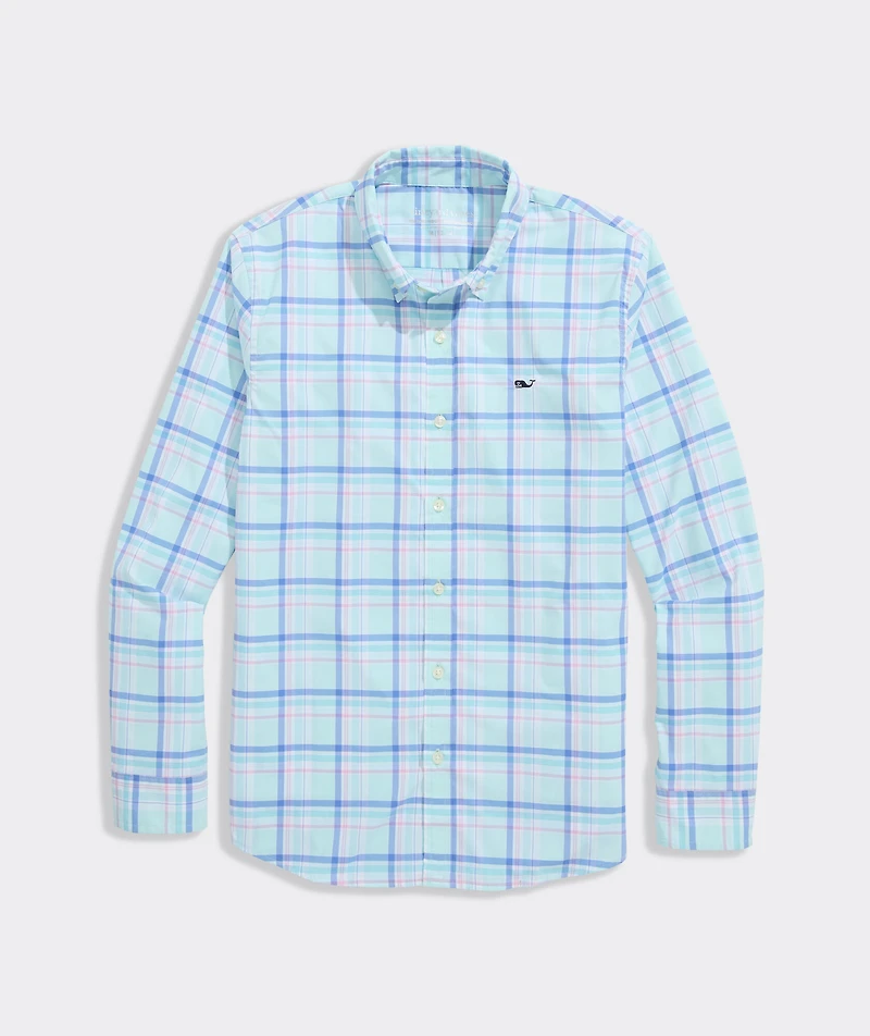 Boys' Performance Coconut Key Plaid Featherweight Shirt