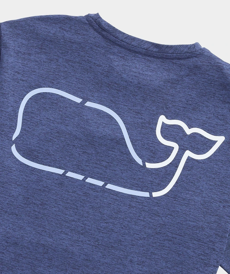 On-The-Go Whale Outline Short-Sleeve Harbor Performance Tee