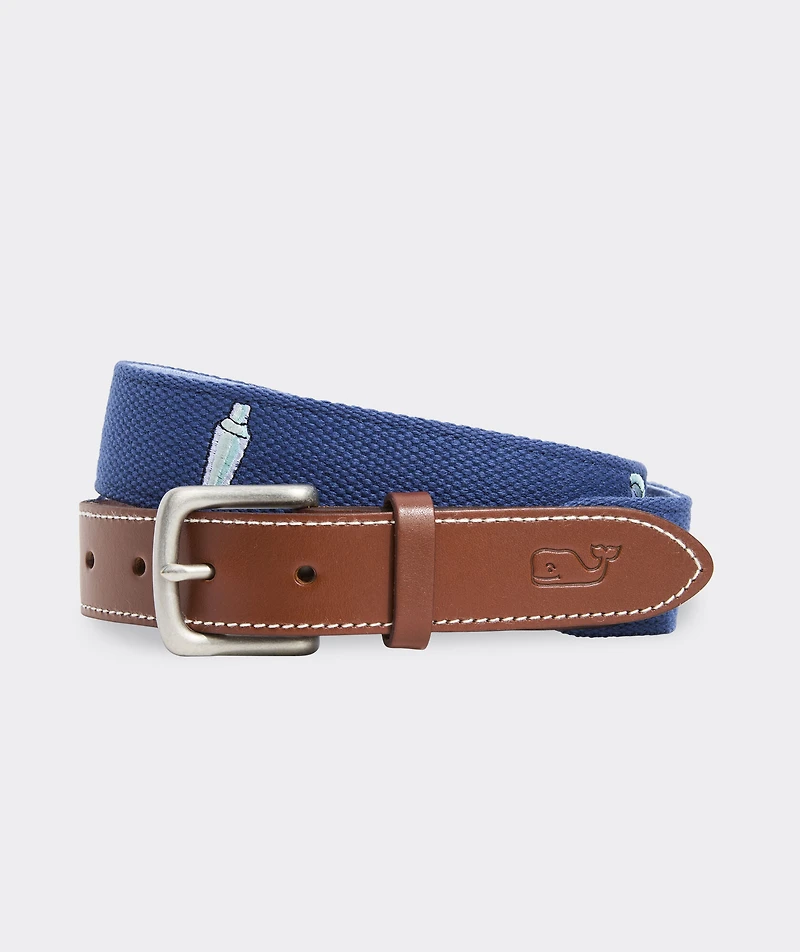 Shake N Shuck Embroidered Canvas Club Belt