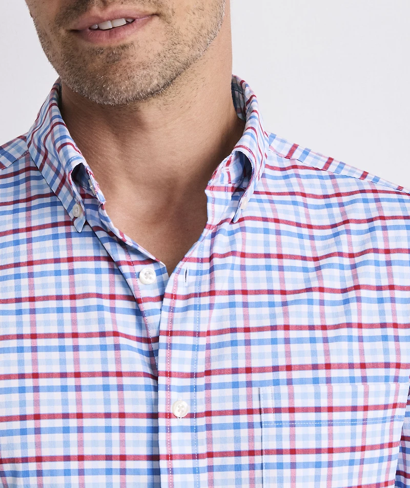 Road Town Tattersall Performance Cotton Shirt