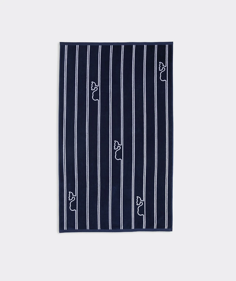 Whale Stripe Jacquard Towel