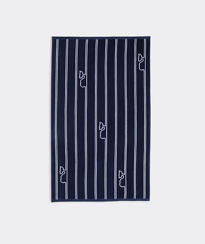 Whale Stripe Jacquard Towel