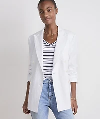 Double-Breasted Linen Jacket