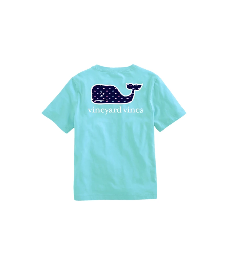 OUTLET Girls' Multi Whale Short-Sleeve Pocket Tee