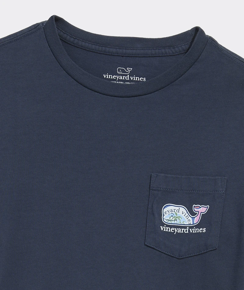 Boys' VV Stickers Whale Short-Sleeve Pocket Tee