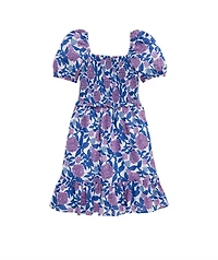 OUTLET Girls' Hydrangea Floral Smocked Dress