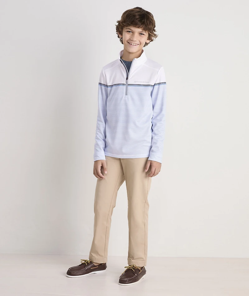 Boys' Striped Sankaty Quarter-Zip