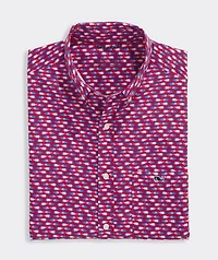 Micro Fish Short-Sleeve Performance Ripstop Shirt